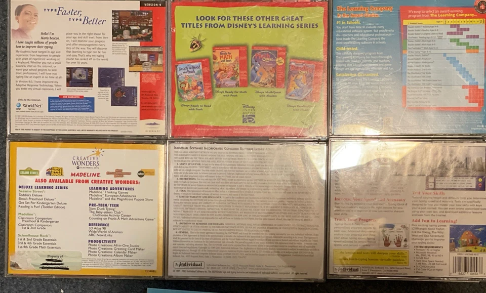 7 CD-ROM Typing Vintage Software Mavis Beacon Teaches, Disney, All Star & More - Image 2 of 2