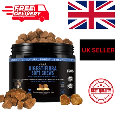 VITABIA Probiotics for Dogs UK - Dog Chews for Anal Gland & Scoot Relief - Dog Probiotic