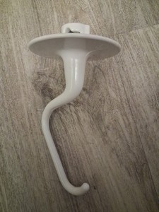 5 Qt KitchenAid C Dough Hook, Direct Replacement 5 Qt Coated - White K5ADH