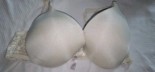 Elegant Cream Lace Victoria  s Secret 36D Angels Bra Vintage