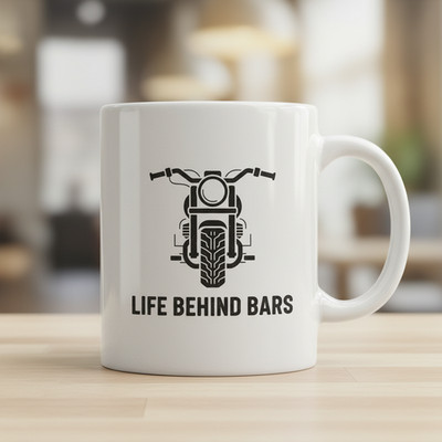 Tasse Leben hinter Gittern lustig Biker Motorrad Kaffeetasse Fahrer Geschenk Geburtstag Männer