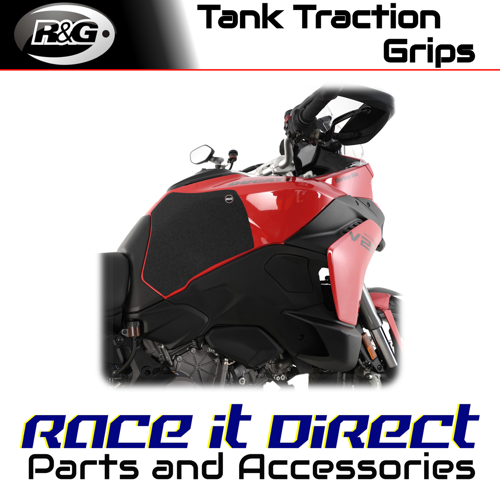 Tank Traction Grips for Ducati Multistrada V2 2025-2026 R&G