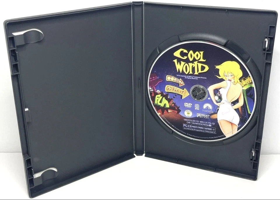 Cool World (Dvd, 1992, Kim Basinger, Brad Pitt, Gabriel Byrne, OOP) Canadian - Image 2 of 4