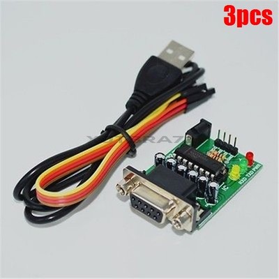 3Pcs Com Serial Board ATMEGA16 RS232 To Ttl Converter MAX232CPE Transfer Modu sy