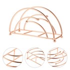Iron Art Napkin Holder Hollow Semicircle Napkin Rack Tabletop Napkin Stand