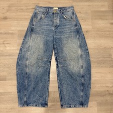 Free People We The Free Good Luck Barrel Jeans Womens 29 31x28 Mid Rise