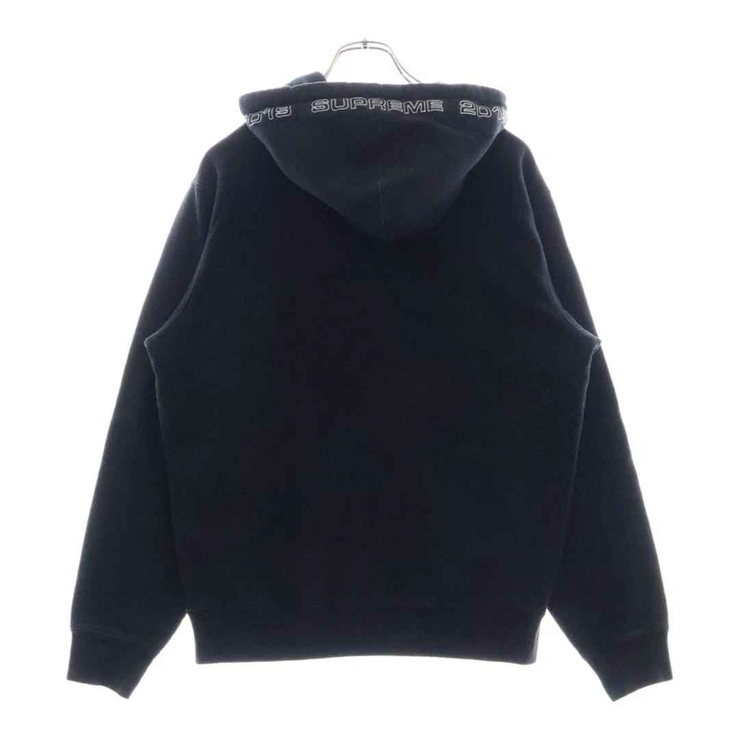 Felpa con cappuccio SUPREME 19SS Topline zip nera usata 3c90b26982d9588c0