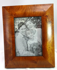 ELM BURL PHOTO FRAME 5" x 7" SUBJECT OVERALL 8.5" x 11" LOVELY WIDE NATURAL WOOD