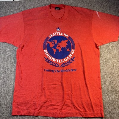 VTG 1990 Goodwill Games Seattle T-shirt Red XL Single Stitch
