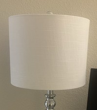 New White Linen Lampshade no Base For Table Lamp Drum Style Shade
