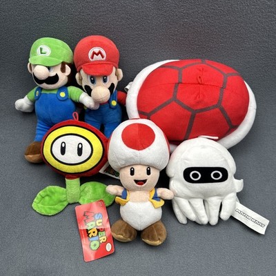 Nintendo Super Mario Luigi Mushroom Red Turtle Shell Fire Power Flower Blooper