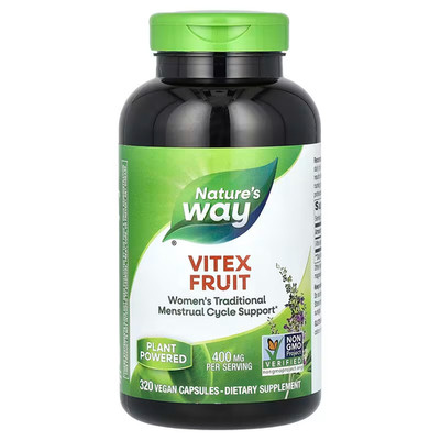 Nature's Way Vitex Fruit 320 vegane Kapseln 400 mg Mönchspfeffer Frucht neu