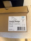 Toms Womens Black Canvas Cork Platform Wedge Sling Back Sandals Size 7 — photo 5