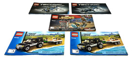 LEGO Technic, Super Heroes, and City Instructions Booklets Manuals  Lot of 5