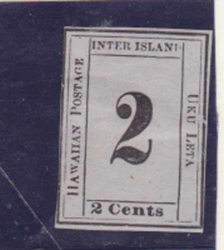 (hawaii)1859/63 Sc 1b gray paper,MH,AS IS   u928 - Picture 1 of 3