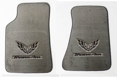 NEW! Grey Carpet Floor Mats 1982-02 PONTIAC FIREBIRD Trans AM Embroidered Logo - 第 5/12 張圖片