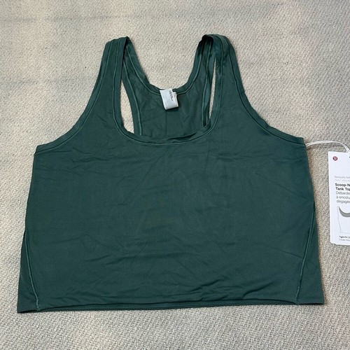 Lululemon Wundermost Ultra-Soft Nulu Scoop-Neck Cropped Tank Top Size XL NWT - Picture 2 of 8