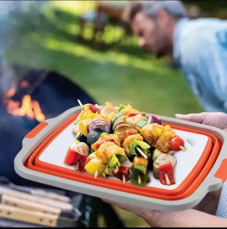 Tabla de cortar integrada BirdRock Home plegable para bañera de preparación de barbacoa 19 x 14 x 6 pulgadas Foto 3 de 4