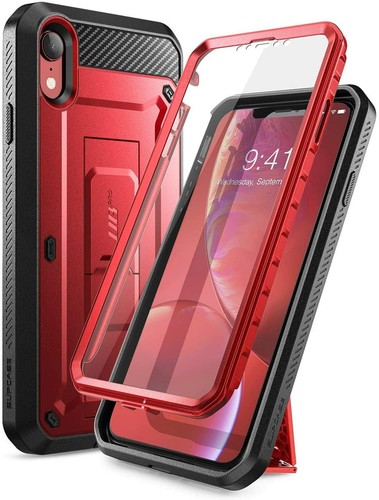 SUPCASE UBPro for iPhone XR 6.1" Built-in Screen Case Hard Stand Holster Cover - Picture 26 of 38