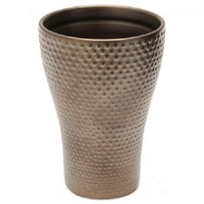 Japanese Sushi Tea Cup Yunomi 4.5"H Ceramic Tetsu Gold Luster Made in Japan