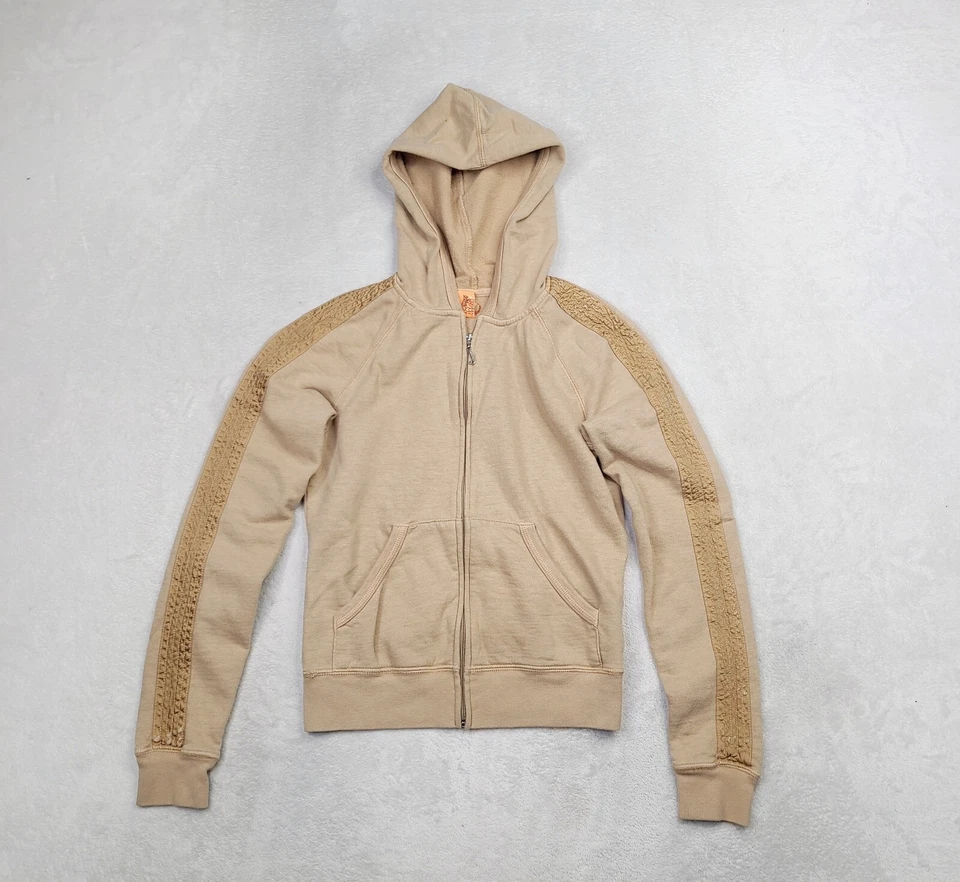 Moletom com capuz vintage Juicy Couture feminino pequeno gráfico de surf Y2K zíper completo feito nos EUA - Imagem 2 de 4