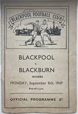 Blackpool v Blackburn Rovers 8th September 1947
