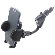 For Samsung Galaxy S23 S22 S21 Ultra Charger Car Mount Holder DC Socket USB Port