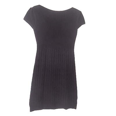 Ralph Lauren women knit dress PURPLE pencil wiggle sz P/M cable 