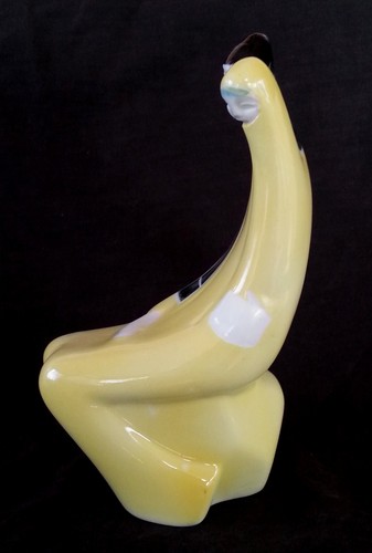 Vintage Modernist porcelain "Lovers" statue, 9.5 inches