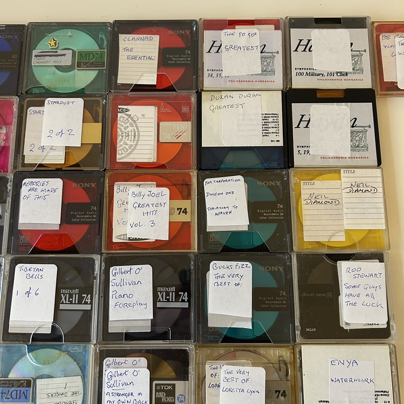 50 x Recordable Mini Discs (74 And 80) Various Music TDK SONY MAXWELL