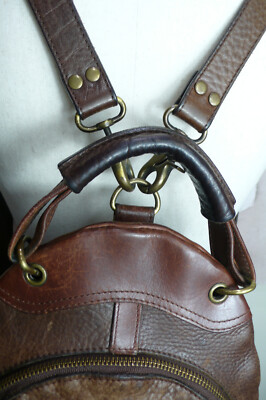 Vintage M. London New York Leathercraft Brown Leather Backpack Purse Vintage M. London New York Leathercraft Leather Backpack  main image 4