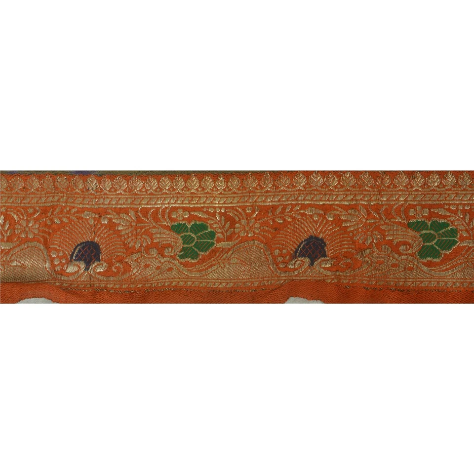 Sanskriti винтажный 2,2 «W сари границы сплетенный парчи Craft отделки шитья 1 ярд кружева - Изображение 2 из 4