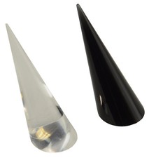 Paquete de 3 cono de anillo de acrílico sólido para exhibiciones de anillos soporte de joyería soportes de anillo