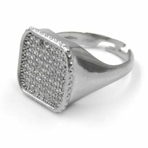 Anelli di lusso in argento sterling pietra principale zircone Misura anello 16