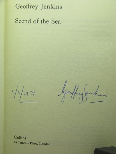 1st, signed by author, Scend of the Sea by Geoffrey Jenkins (1971) - Picture 3 of 4