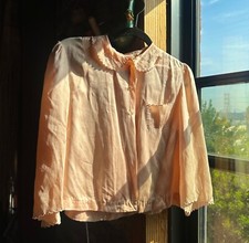 Vintage 1930s 1940s Silk Bed Jacket Pink