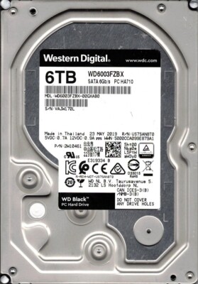 WD6003FZBX-00GXAB0 P/N: 2W10461 Western Digital 6TB | eBay