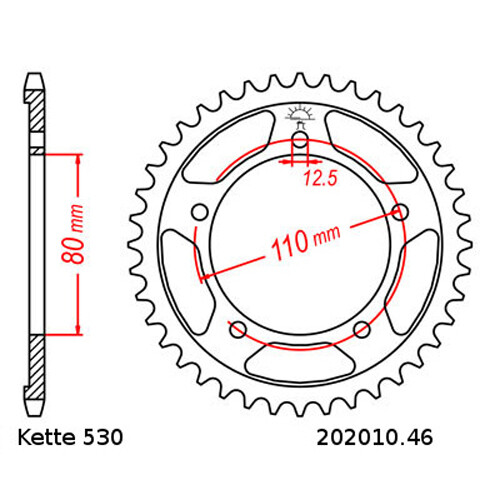 Kettensatz Triumph Sprint Trident 900 93-94 Kette DID 530 VX 112 offen 17/46 - Picture 3 of 4
