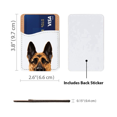 Animal Wallet Card Adhesive Stick On Holder Pouch for Universal Cell Phones - Photo 69 sur 223