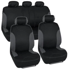 Full Car Seat Cover Set Fits Toyota Corolla Polyester Interior w/Headrest Covers