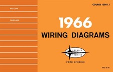 1966 Ford Falcon Fairlane Wiring Diagrams Manual - 11x17 Inch Comb Bound