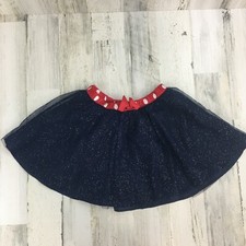 Disney Jumping Beans Girls Size 6 6X Sparkle Tulle Red Dot Skirt Minnie Mouse