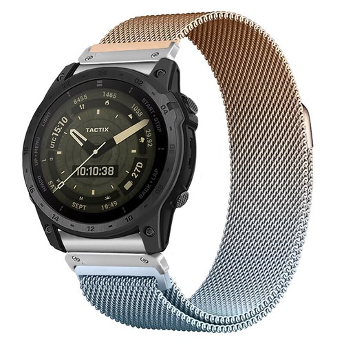 For Garmin Fenix 7/7X/6/5/3 22/26MM Quick Release Milanese Band Magnetic Strap - Picture 13 of 20