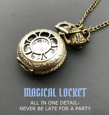 Alice in Wonderland necklace costume accessories jewelry pocket watch