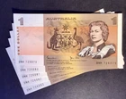 Australian Paper $1 Paper Note UnCirculated Condition. In Sequence X 5