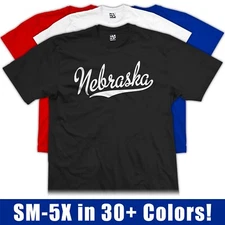 Nebraska Script T-Shirt | Sports Team Baseball Script Jersey Gift Tee Shirt