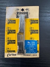 NOS Vintage CAL-VAN Tools Wire and Flat Feeler Gauge Set Fremont Ohio USA