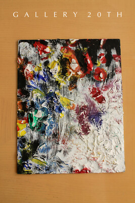 WOW! WINDOW TO THE SOUL FLOWERS ORIG ABSTRACT IMPASTO OIL PAINTING! WALL ART VTG