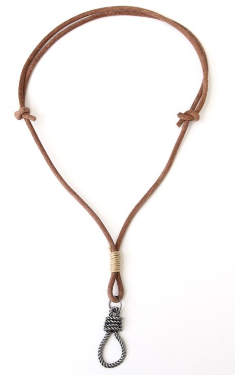 NEW Leather Men's Rope Metal Pendant Surfer Necklace Choker