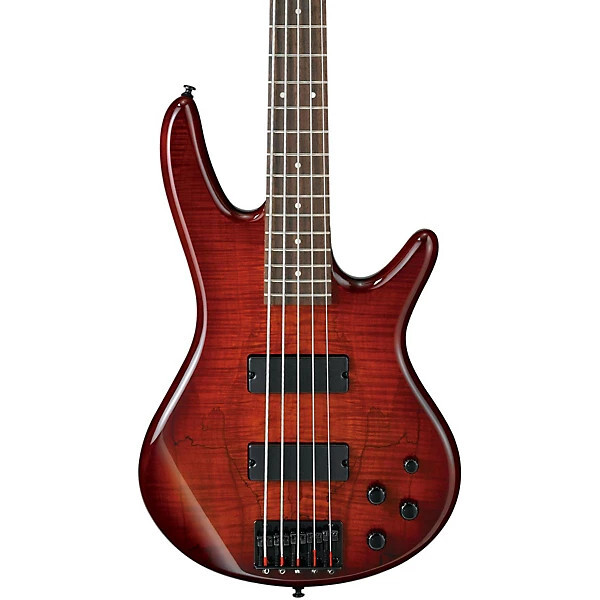 Ibanez GSR205SM GIO - 5-струнный бас-гитара, гриф Jatoba, темно-коричневый Burst